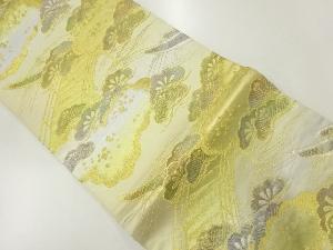 アンティーク　雲取りに橋・松模様織出し袋帯（材料）